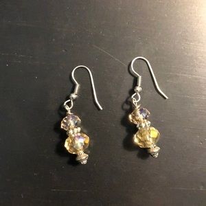 Premier Earrings-Yellow Toned Pierced